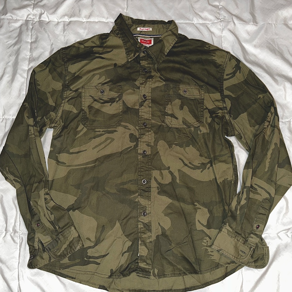 Wrangler, XL, Camo Button Down Shirt